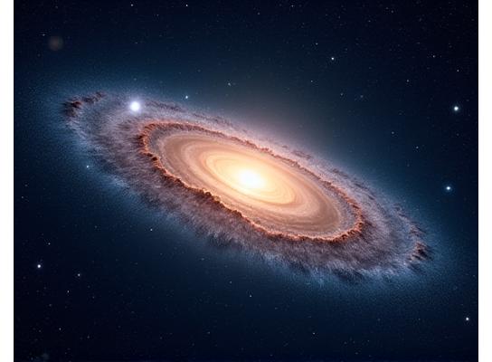 Stunning image of the Andromeda galaxy, a spiral galaxy with billions of stars.